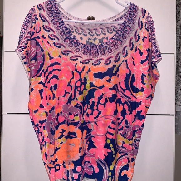 Lilly Pulitzer Elliston Sweater in Catch and Release Pattern NWT - Picture 4 of 10